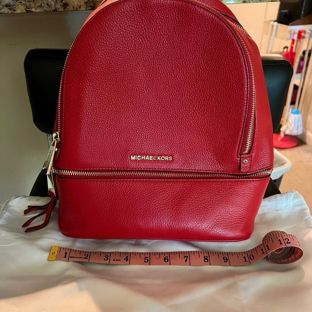 Michael Kors Red Backpack